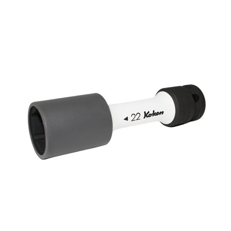KO-KEN Wheel Nut Socket 22mm Extra Thin walled 110mm Color coded Protector 1/2 Sq. Drive 14145PM.110-22